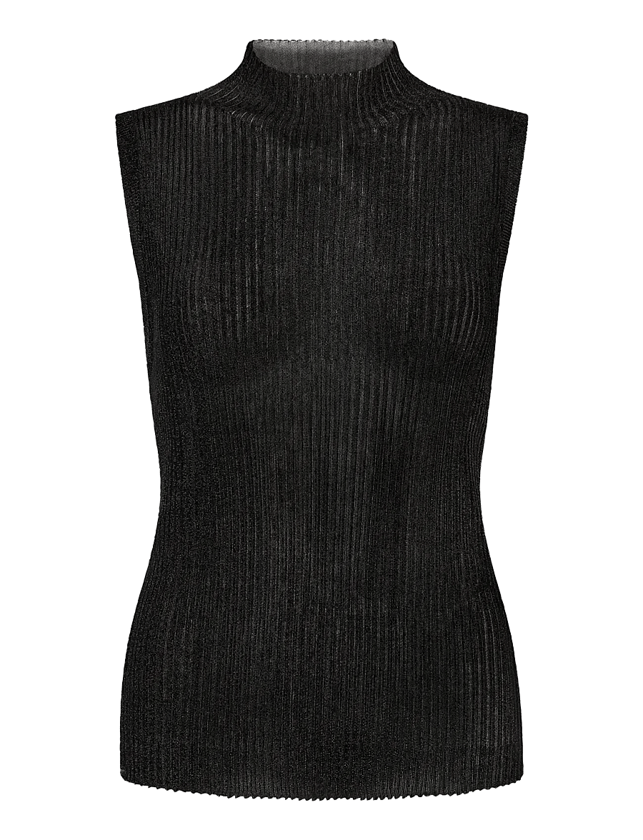 MOS MOSH - MMImanja highneck SL knit top - varrukateta topid - black - 1