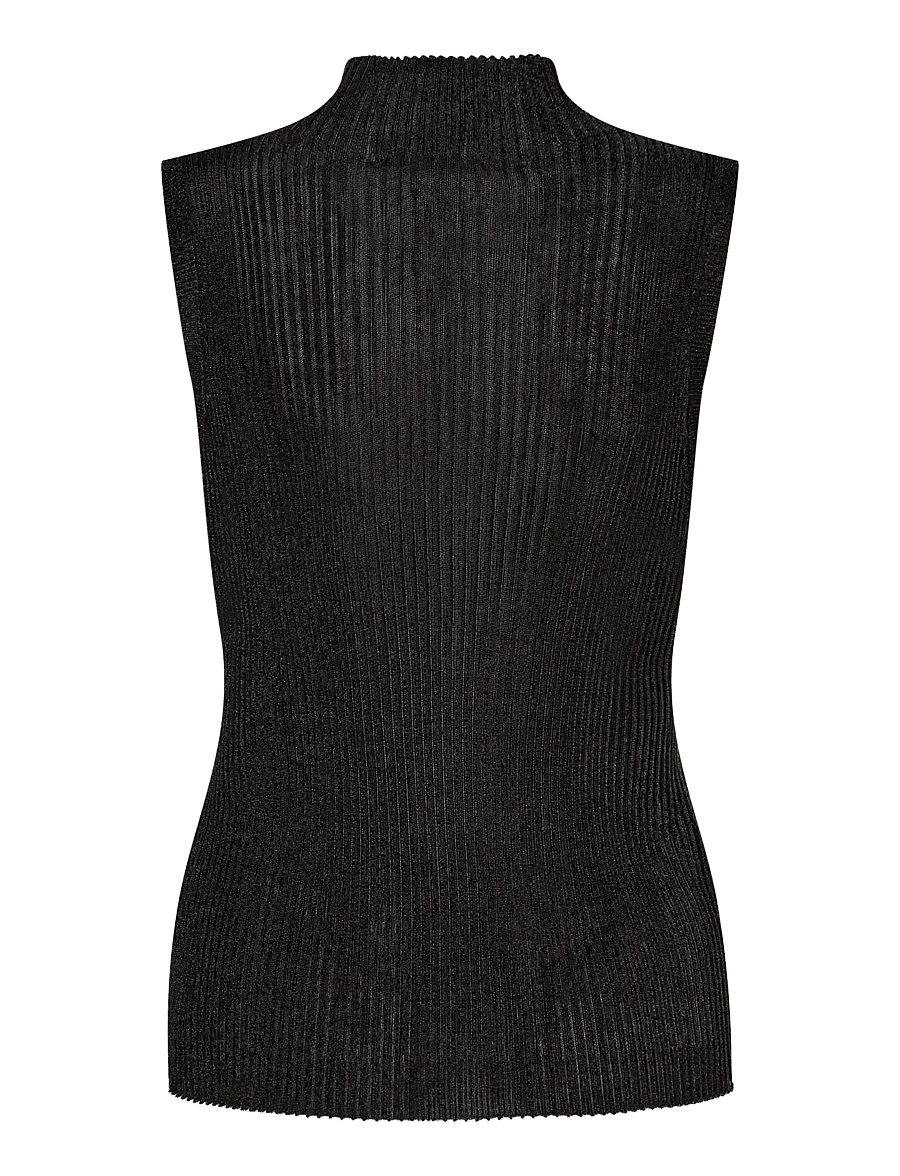 MOS MOSH - MMImanja highneck SL knit top - varrukateta topid - black - 2