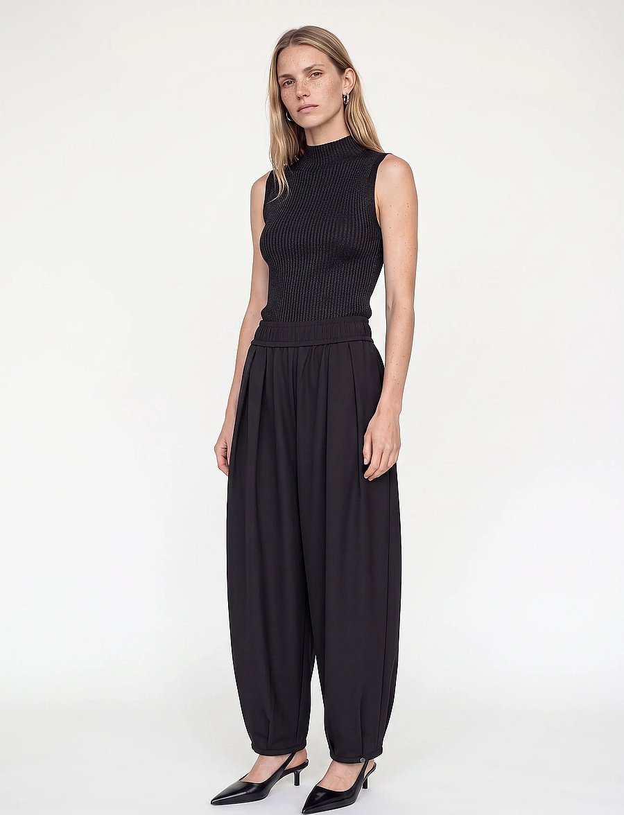 MOS MOSH - MMImanja highneck SL knit top - varrukateta topid - black - 0