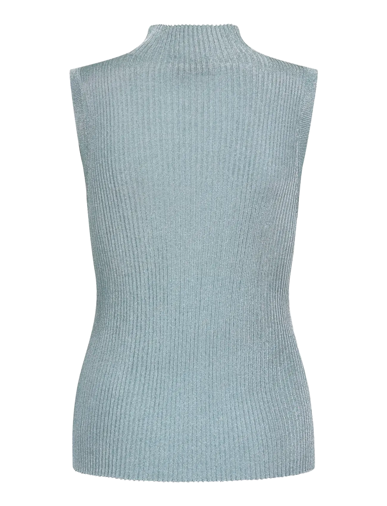 MOS MOSH - MMImanja highneck SL knit top - linnen - lead - 2