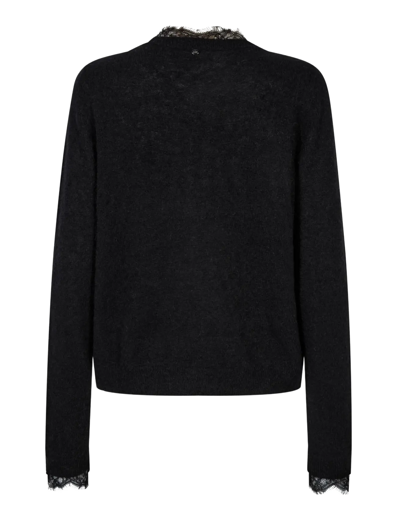 MOS MOSH - MMHelmi Lace Knit Cardigan - koftor - black - 2