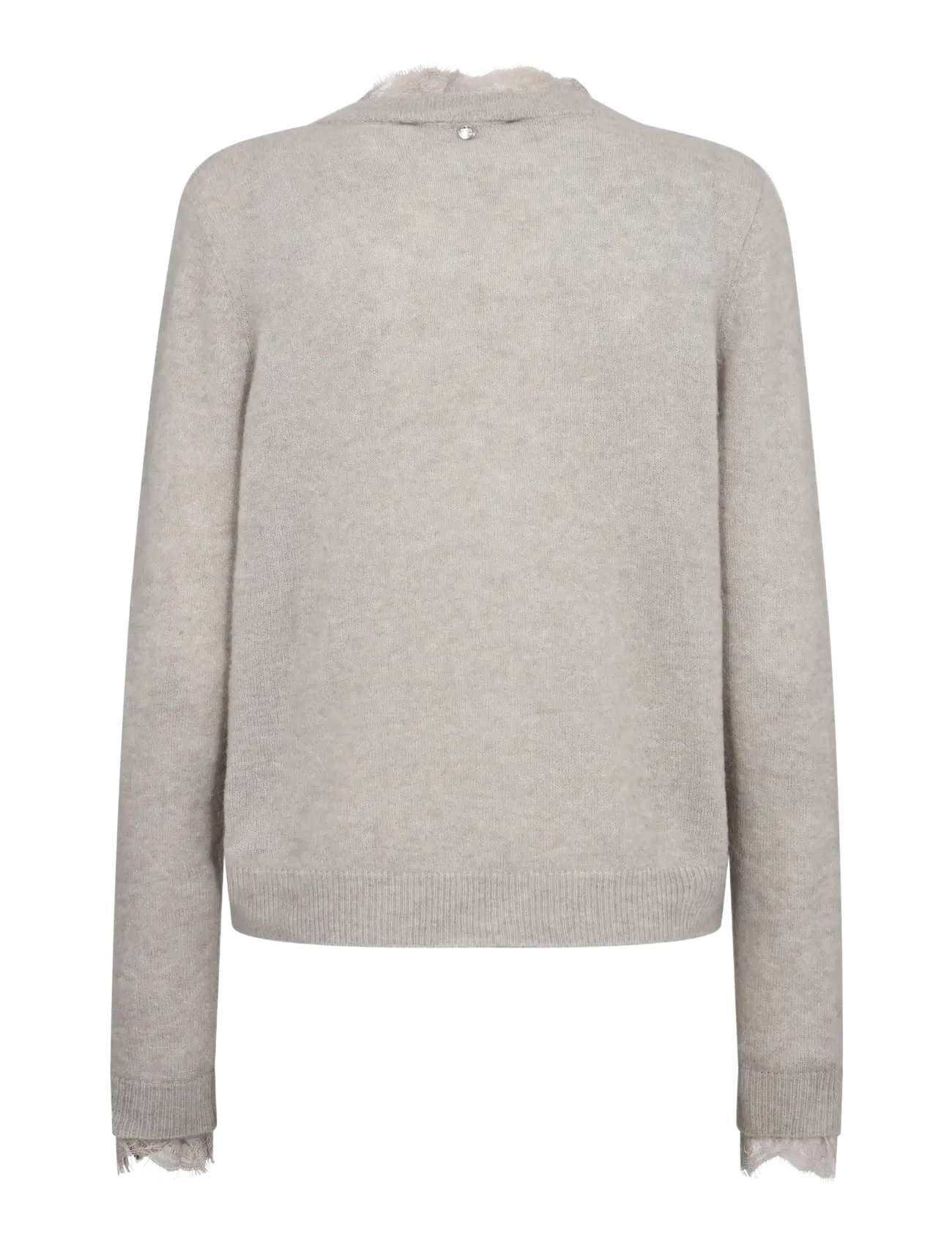 MOS MOSH - MMHelmi Lace Knit Cardigan - koftor - mourning dove - 2