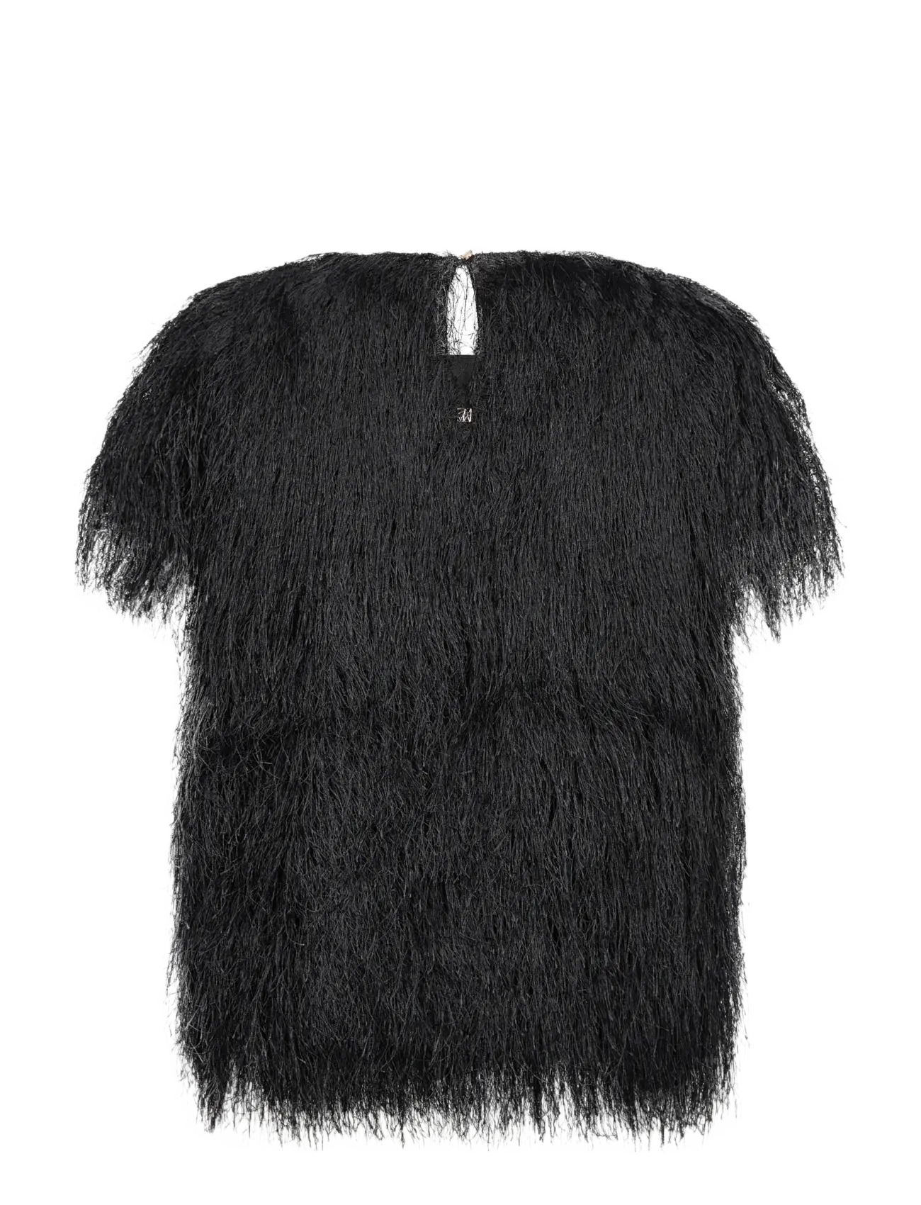 MOS MOSH - MMBrim O-SS Faux Fur Tee - t-shirts - black - 2
