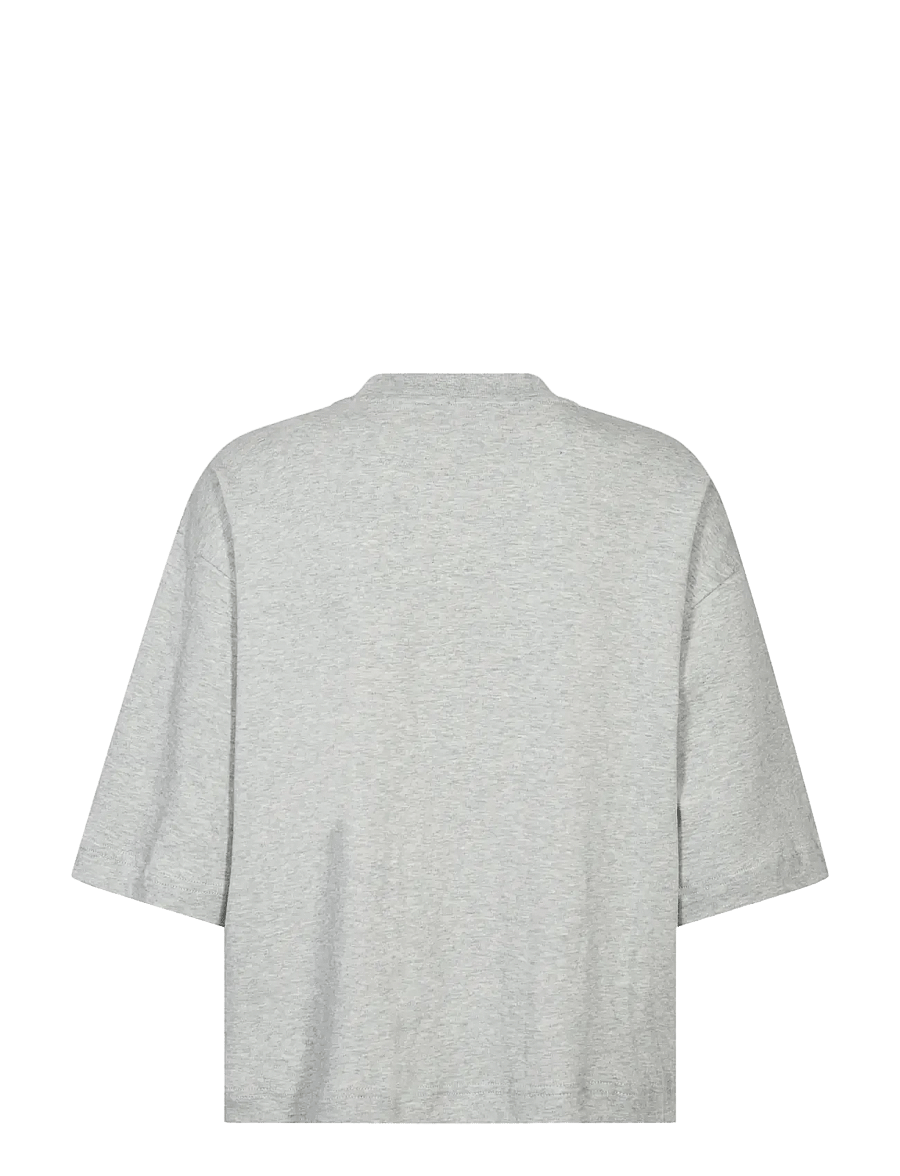 MOS MOSH - MMNatalie O-SS Boxy Tee - t-särgid - grey melange - 2