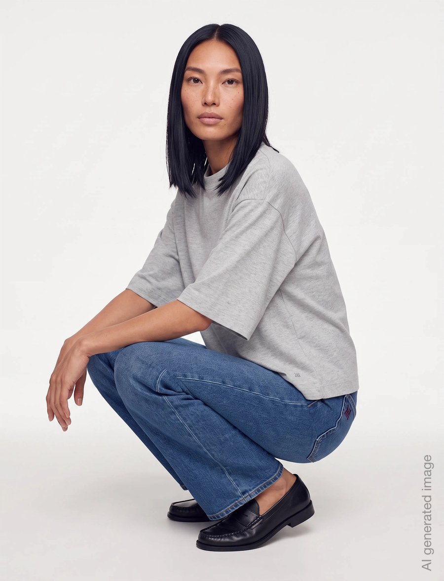 MOS MOSH - MMNatalie O-SS Boxy Tee - t-särgid - grey melange - 3