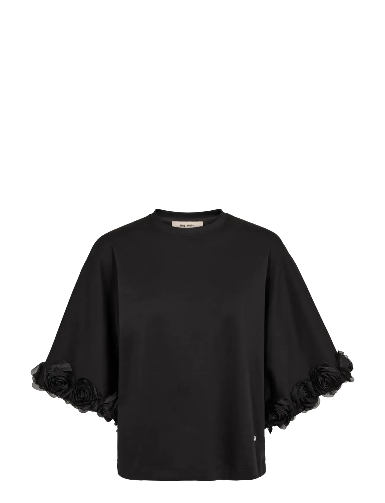 MOS MOSH MMRosette O-SS Tee - Kleidung - BLACK / black