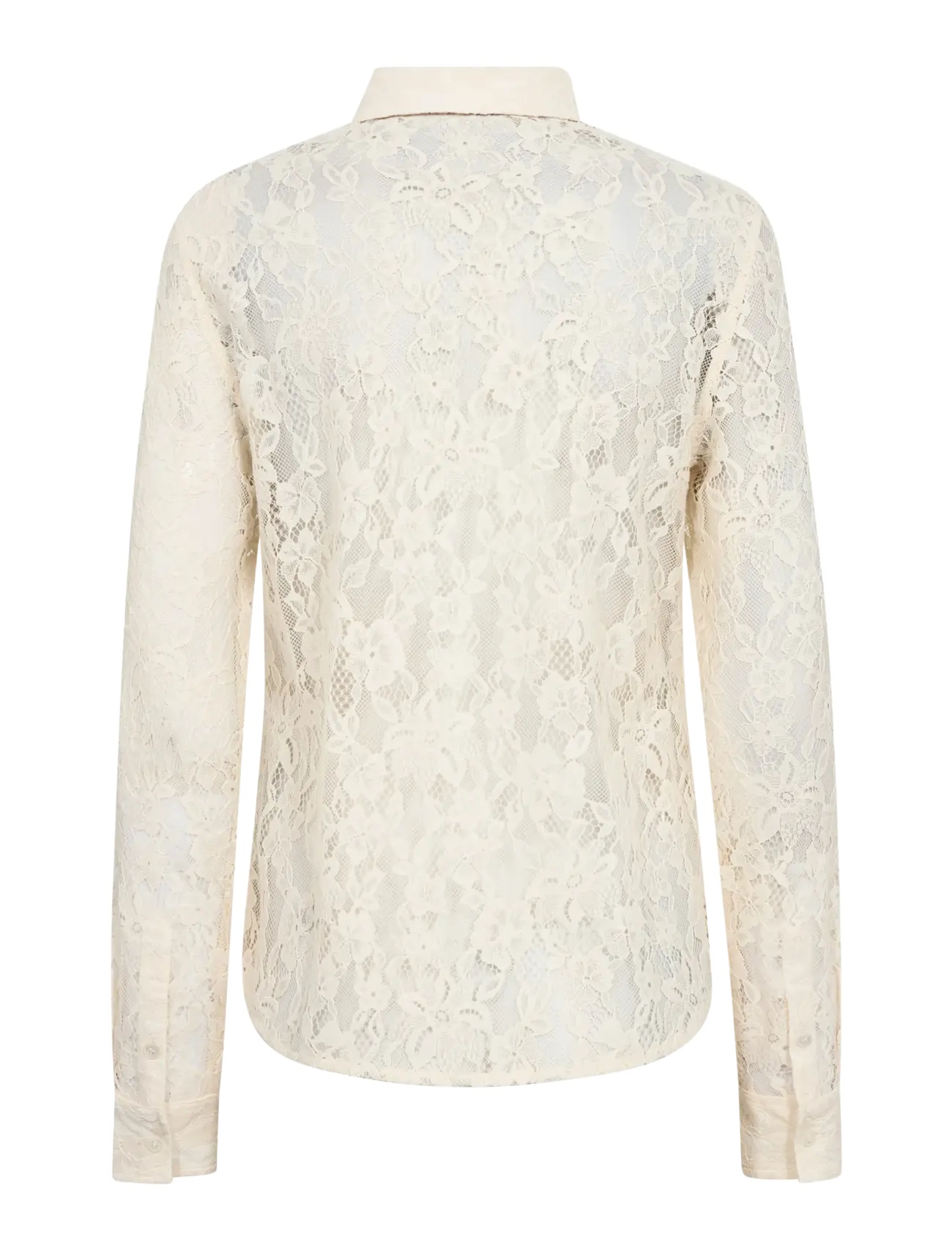 MOS MOSH - MMKether Lace Tie Shirt - long-sleeved shirts - ecru - 2