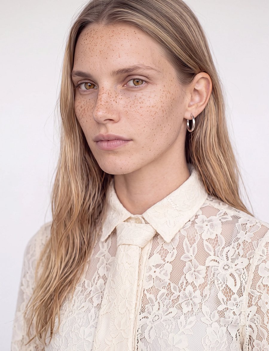 MOS MOSH - MMKether Lace Tie Shirt - long-sleeved shirts - ecru - 3