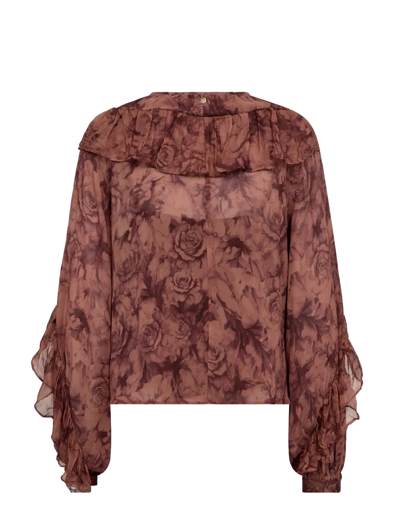 MOS MOSH - MMRoya Ruffle Rose Blouse - langærmede bluser - flower print - 2