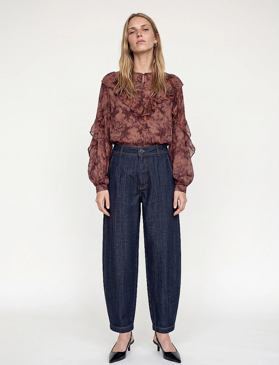 MOS MOSH - MMRoya Ruffle Rose Blouse - langærmede bluser - flower print - 3