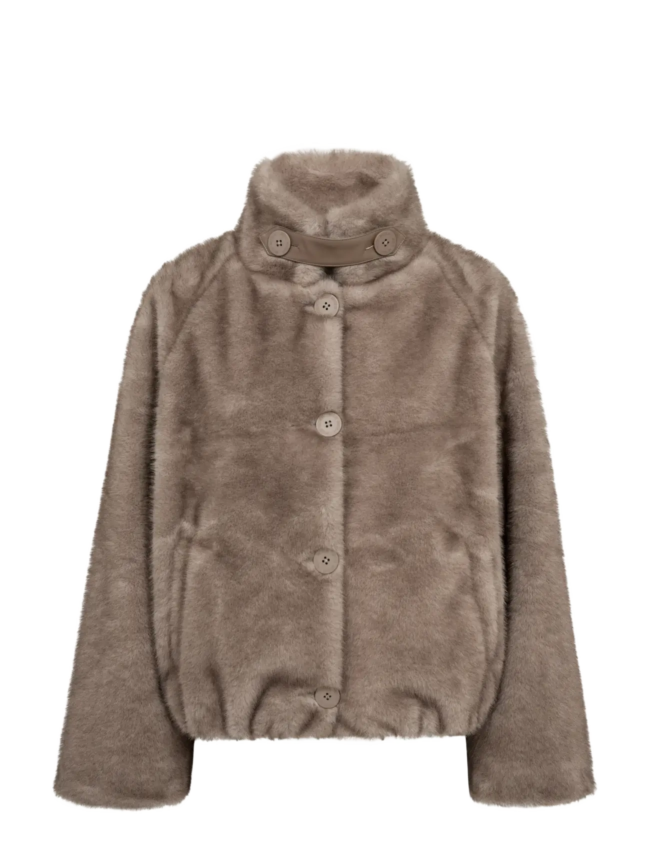 MOS MOSH - MMHilda Faux Fur Jacket - faux fur - gray sand - 1