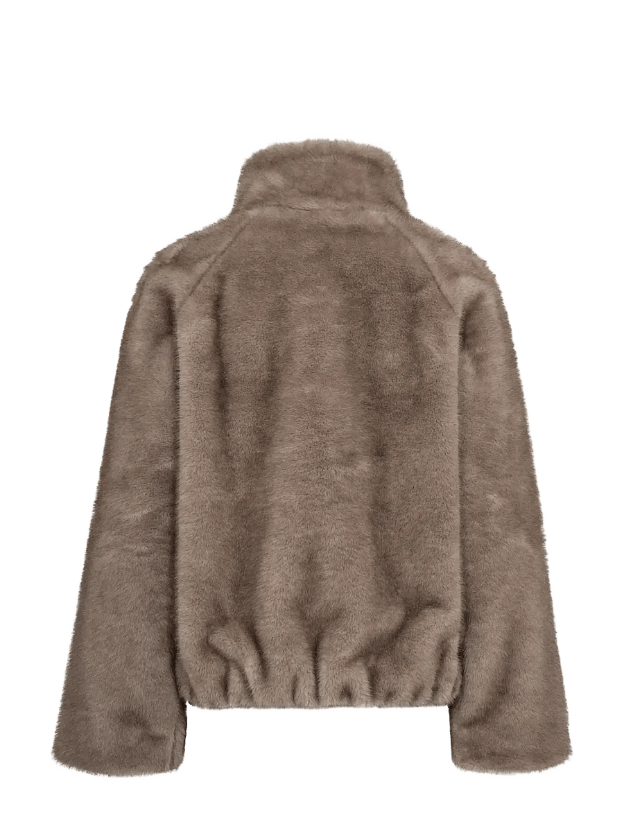 MOS MOSH - MMHilda Faux Fur Jacket - faux fur - gray sand - 2