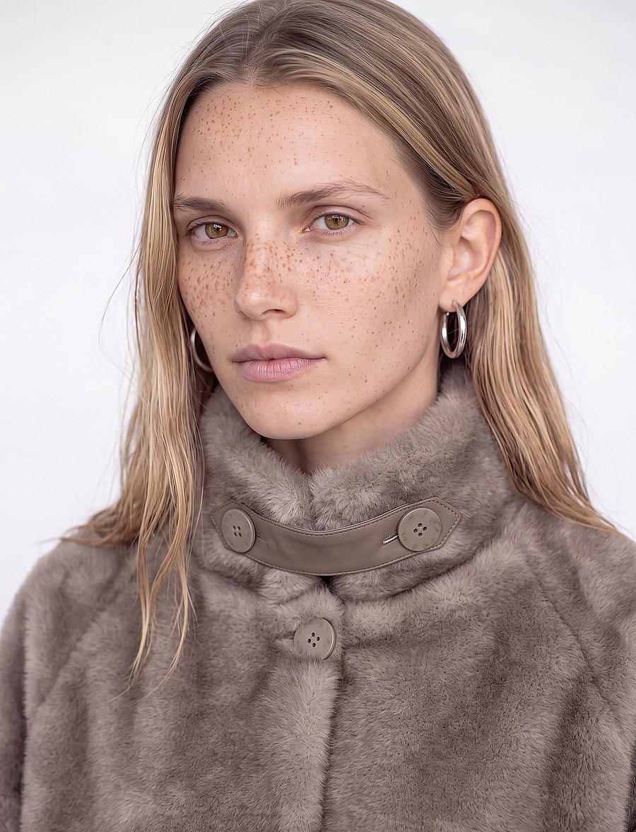 MOS MOSH - MMHilda Faux Fur Jacket - faux fur - gray sand - 3
