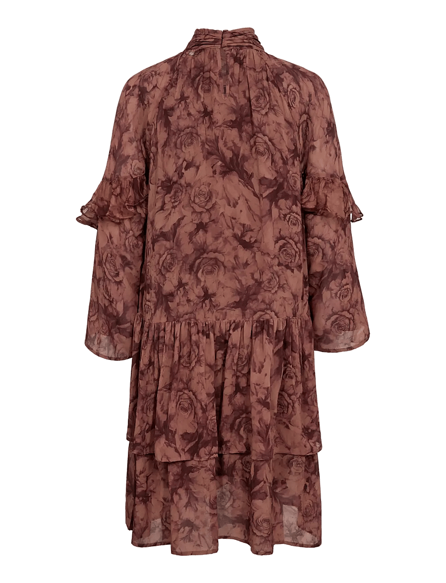MOS MOSH - MMRoya Ruffle Rose Dress - midi dresses - flower print - 2