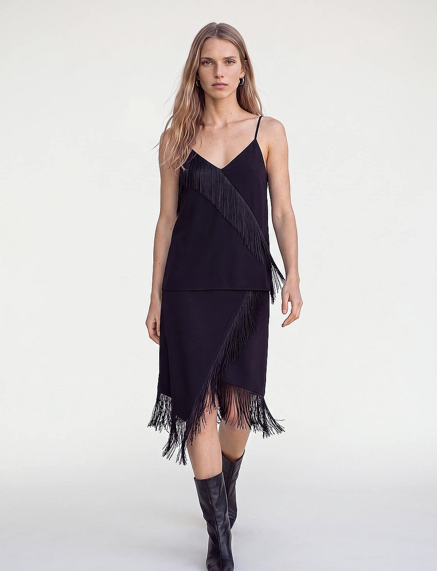 MOS MOSH - MMHelene Birdie Skirt - hõlmikseelikud - black - 3
