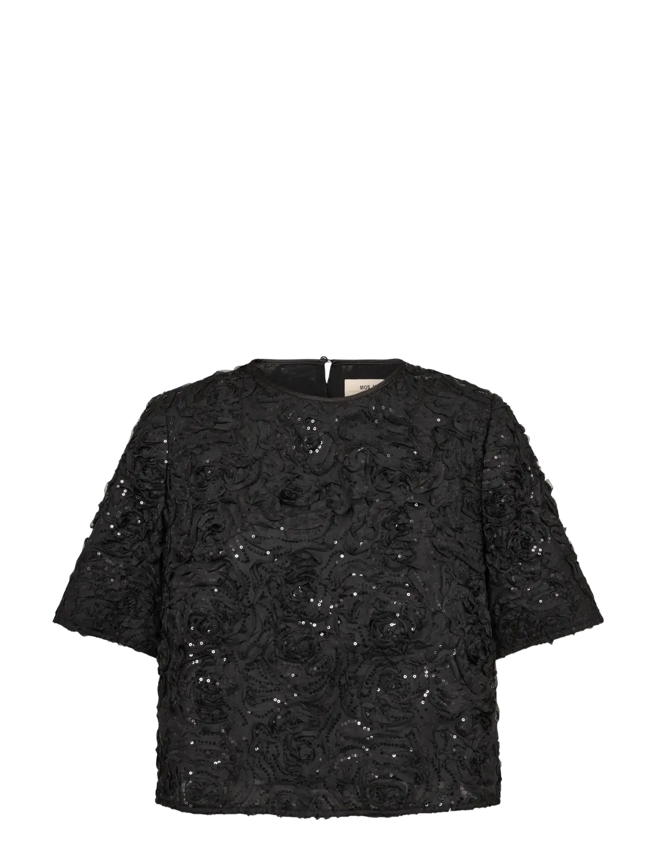 MOS MOSH - MMReya Sequins Back Top - t-shirts - black - 1