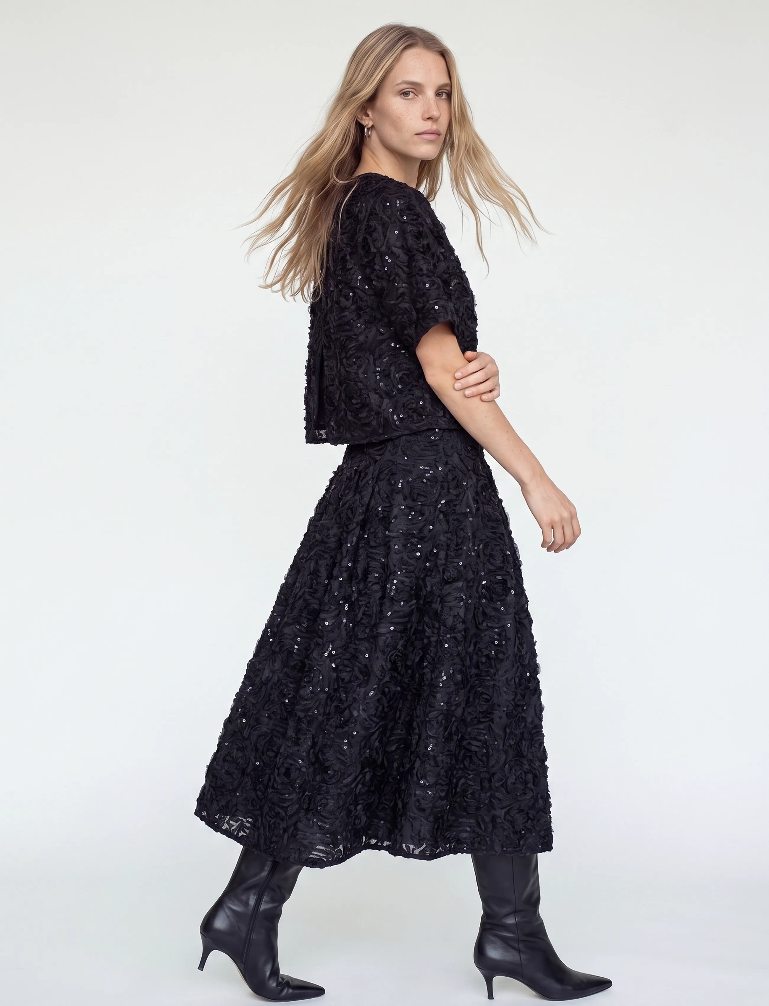 MOS MOSH - MMReya Sequins Back Top - t-shirts - black - 3