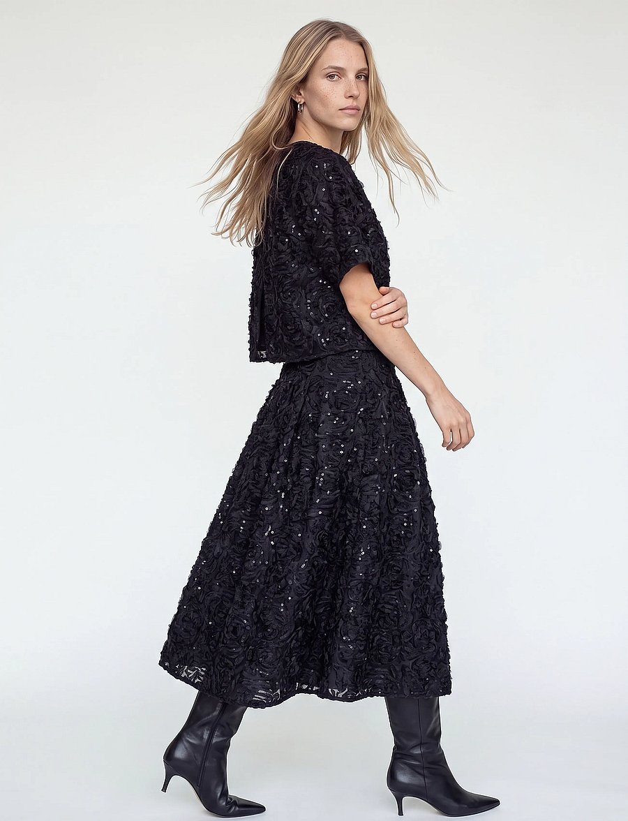 MOS MOSH - MMReya Sequins Back Top - t-shirts - black - 3