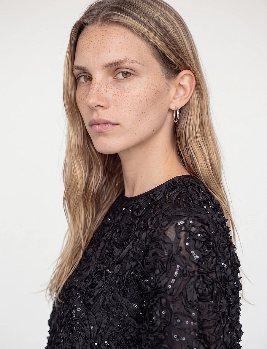 MOS MOSH - MMReya Sequins Back Top - t-shirts - black - 4