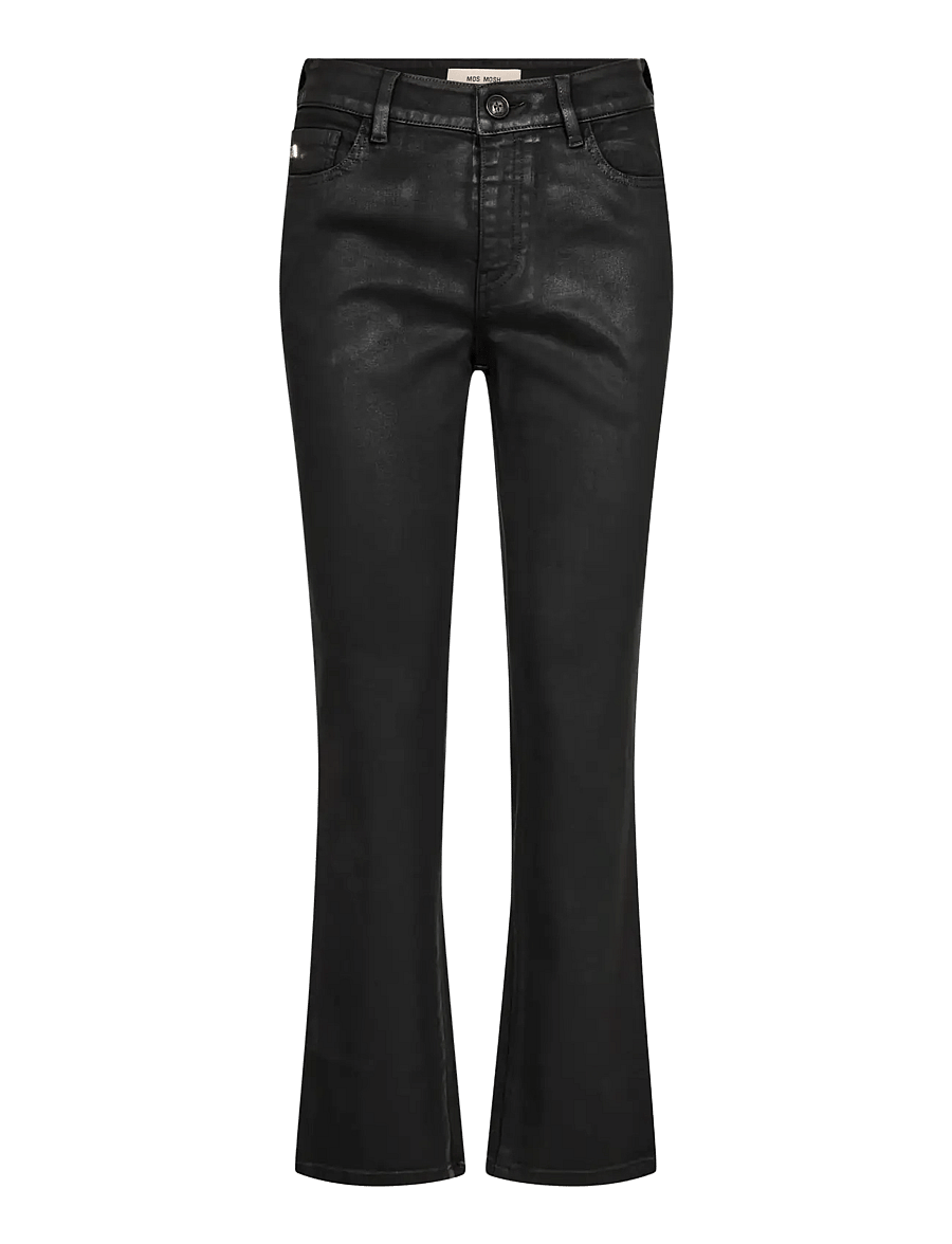 MOS MOSH - MMAshley Coated Pant - leather trousers - black - 1