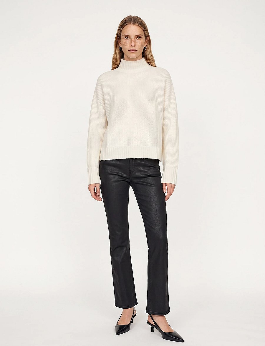 MOS MOSH - MMAshley Coated Pant - leather trousers - black - 0