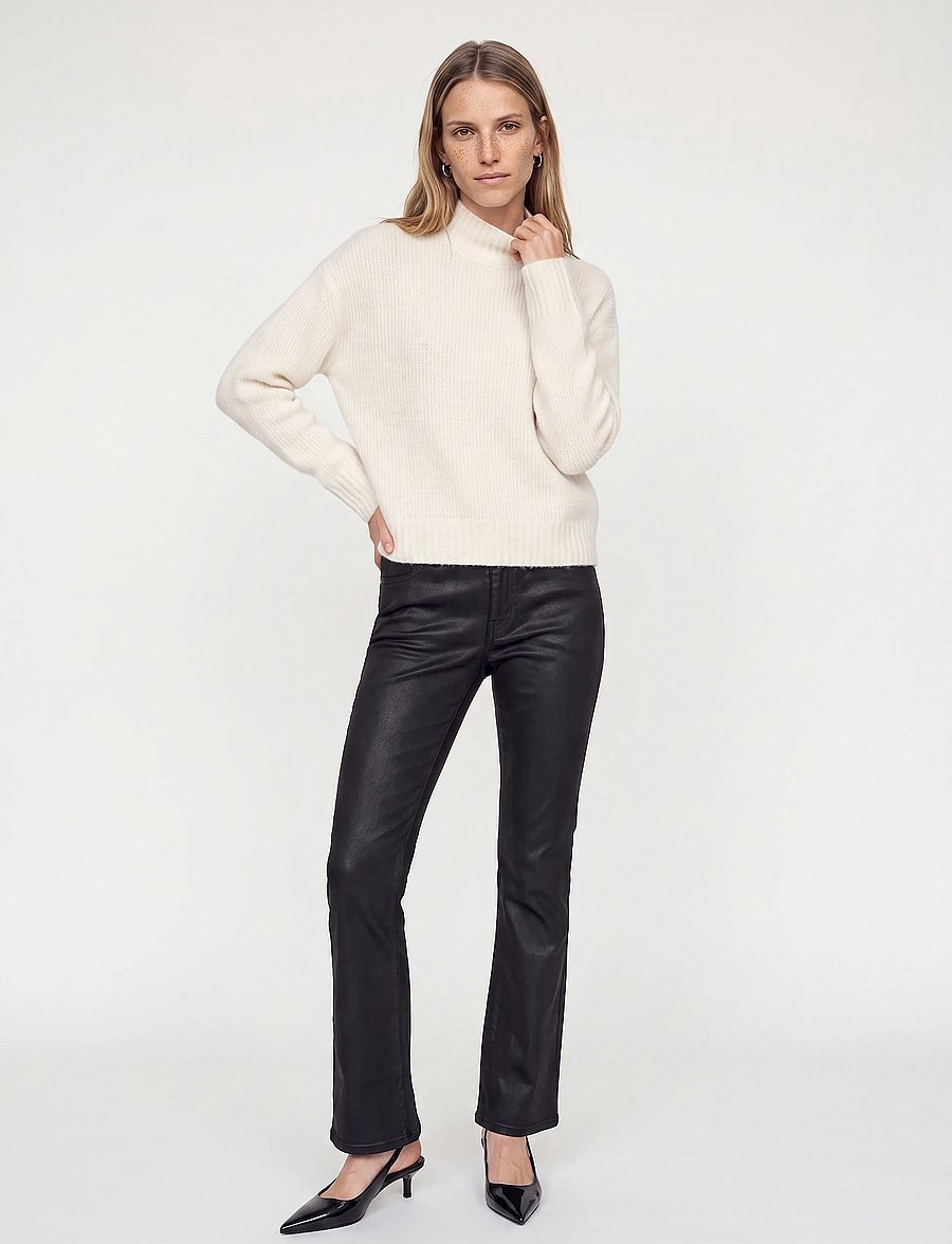 MOS MOSH - MMAshley Coated Pant - leather trousers - black - 3