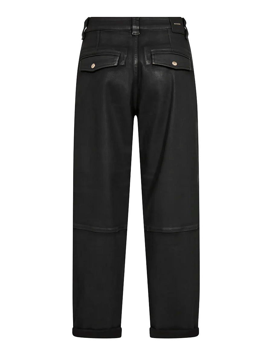 MOS MOSH - MMAymen Coated Pant - gerade jeans - black - 2