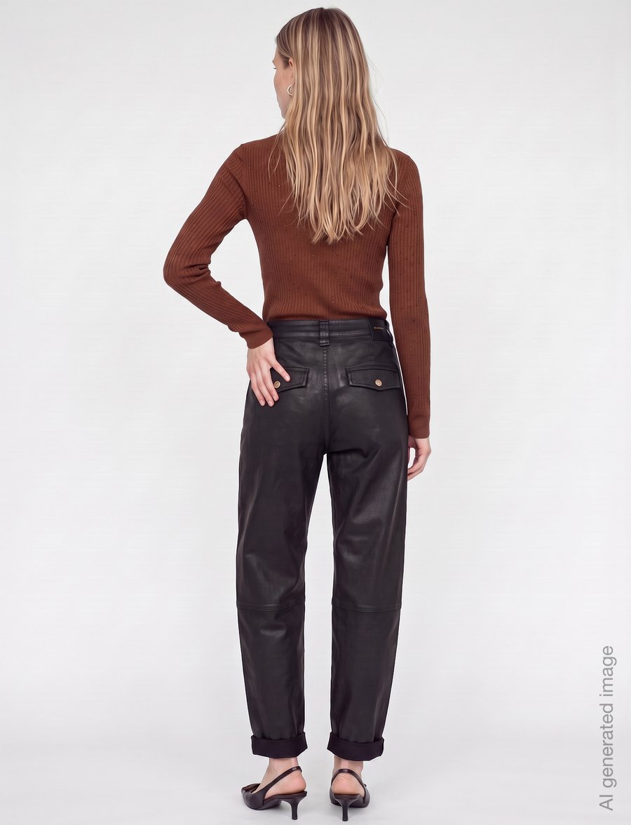 MOS MOSH - MMAymen Coated Pant - gerade jeans - black - 3