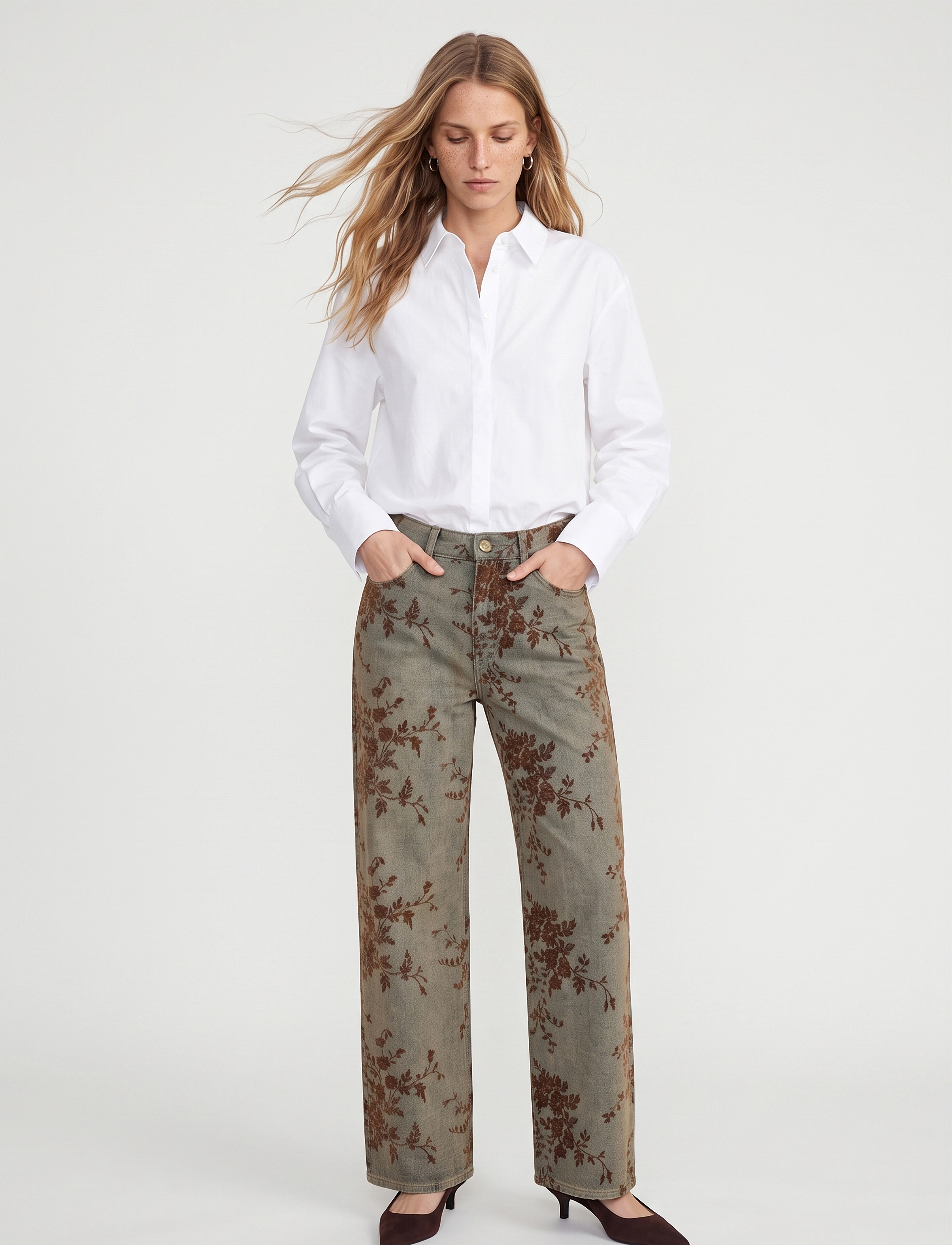 MOS MOSH MMRelee Renaissance Jeans - Riided - IMPERIAL TOPAZ / beige