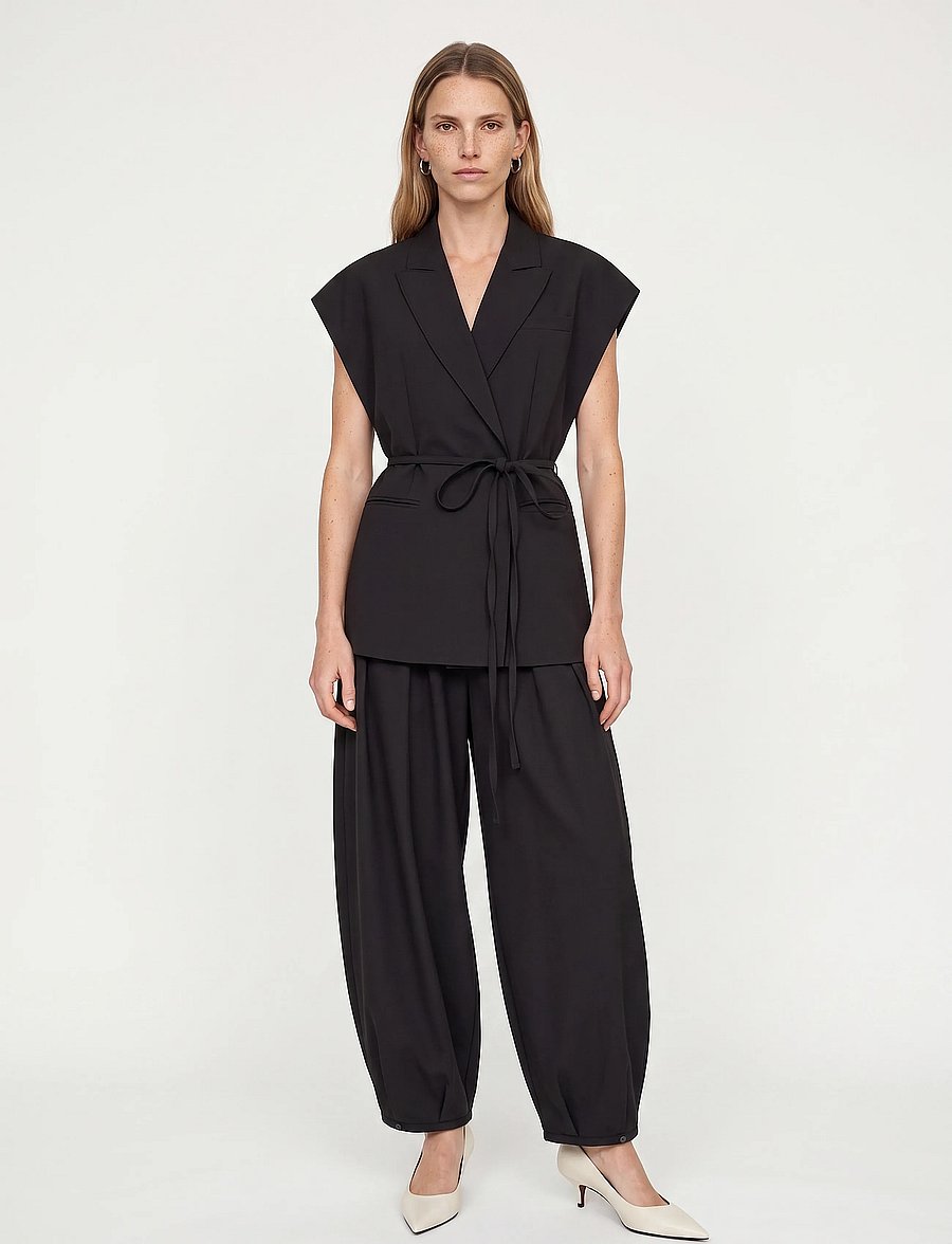 MOS MOSH - MMNuello Miley Pant - barrel-bukser - black - 0