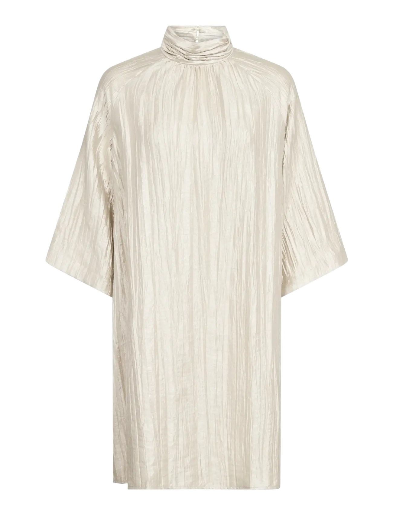 MOS MOSH - MMKerstine Highneck Dress - midiklänningar - mourning dove - 1
