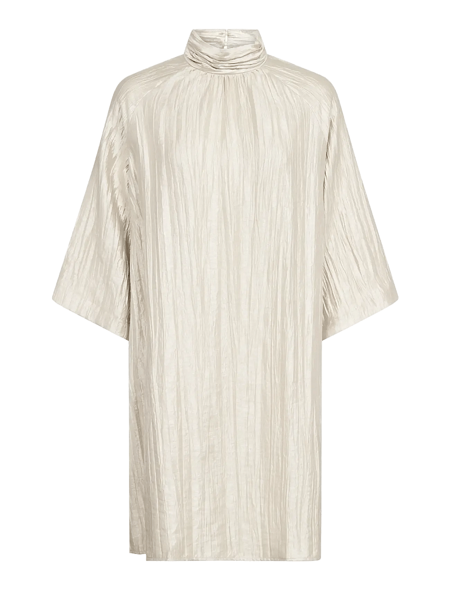 MOS MOSH - MMKerstine Highneck Dress - midiklänningar - mourning dove - 1