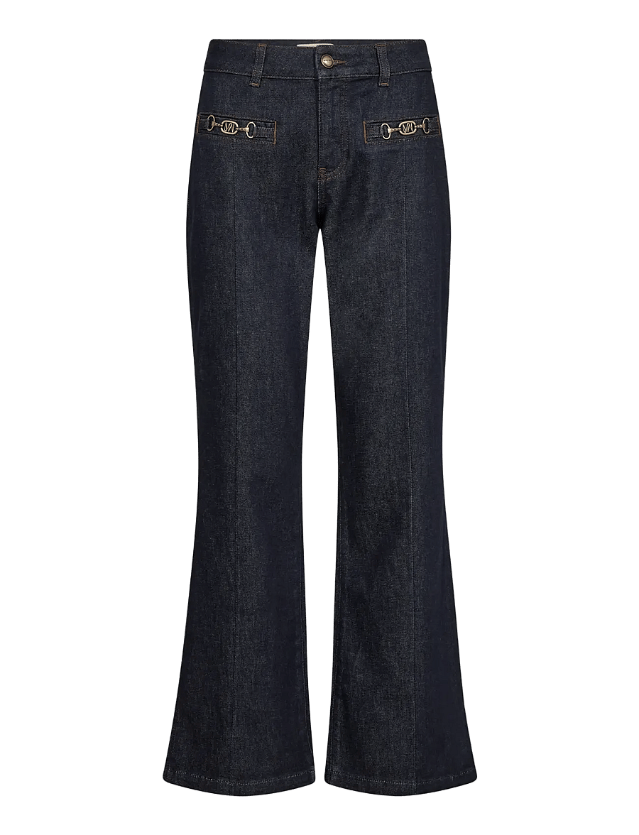 MOS MOSH - MMMarlena Volaris Jeans - flared jeans - dark blue - 1