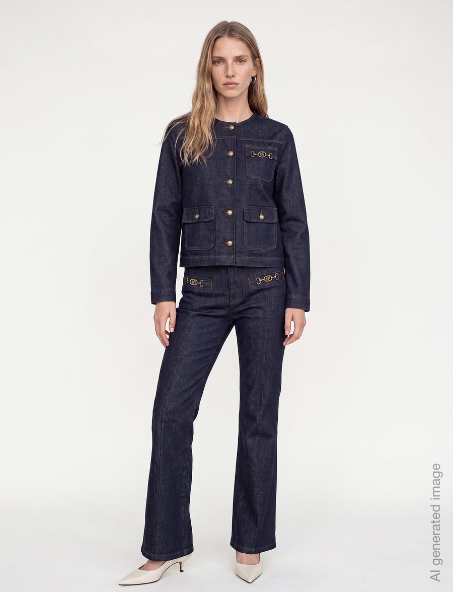 MOS MOSH - MMMarlena Volaris Jeans - flared jeans - dark blue - 0