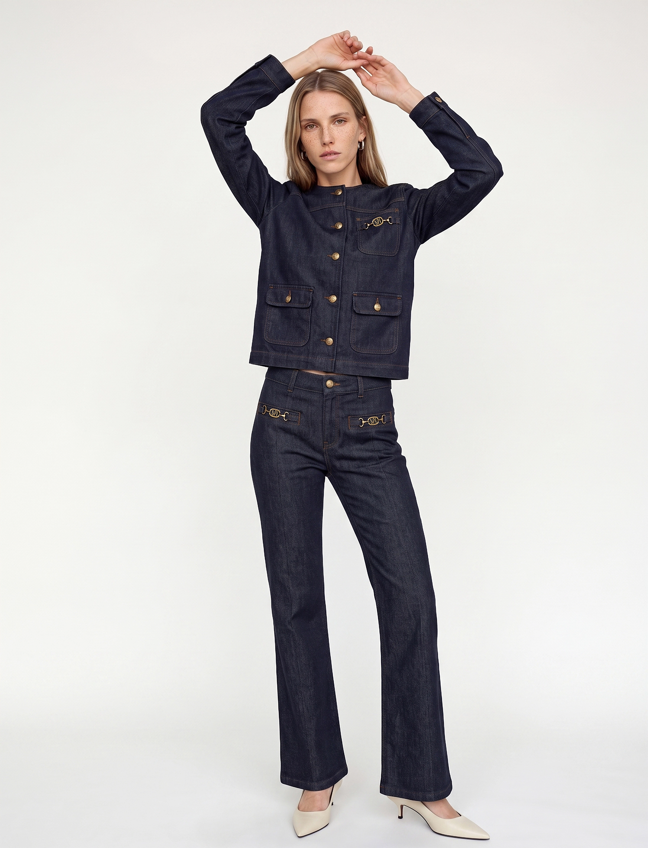 MOS MOSH - MMMarlena Volaris Jeans - flared jeans - dark blue - 3