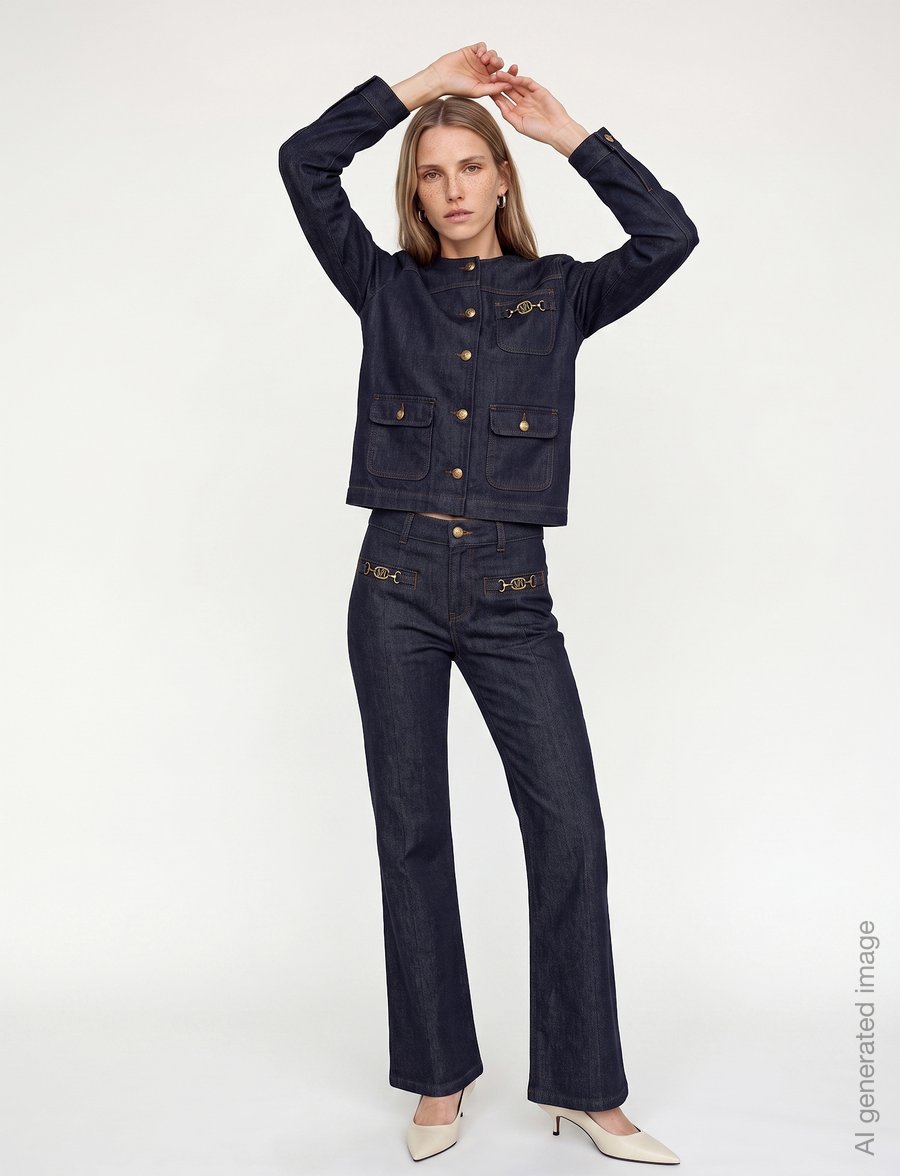 MOS MOSH - MMMarlena Volaris Jeans - flared jeans - dark blue - 3