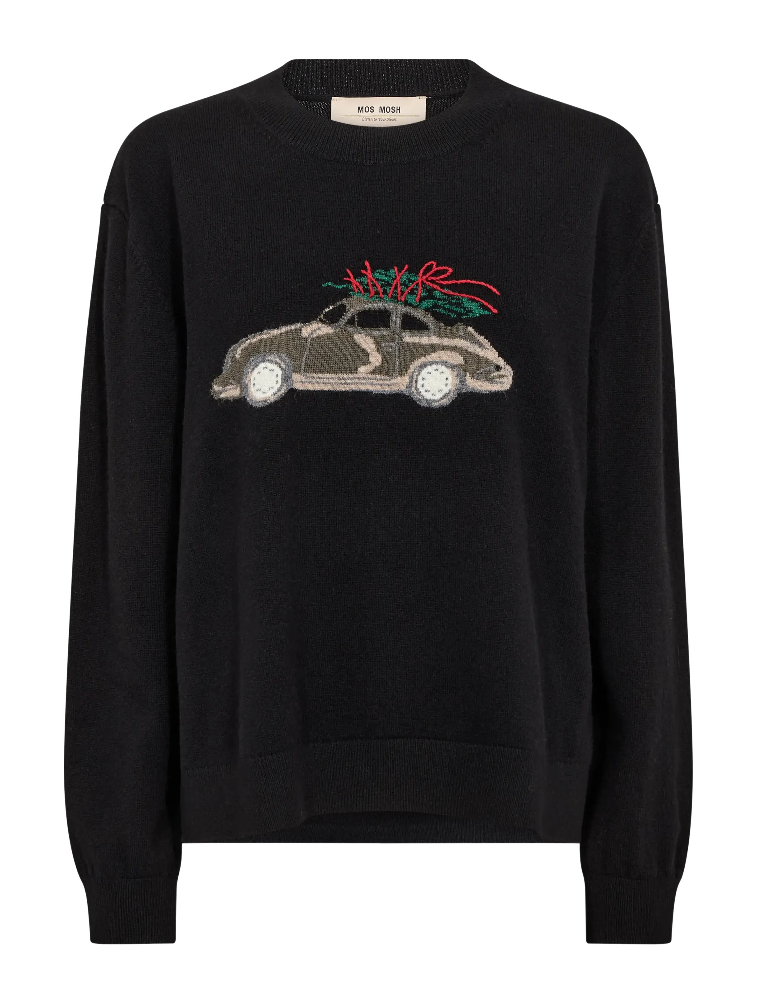 MOS MOSH MMJorid Xmas Knit - Pullover - BLACK / black