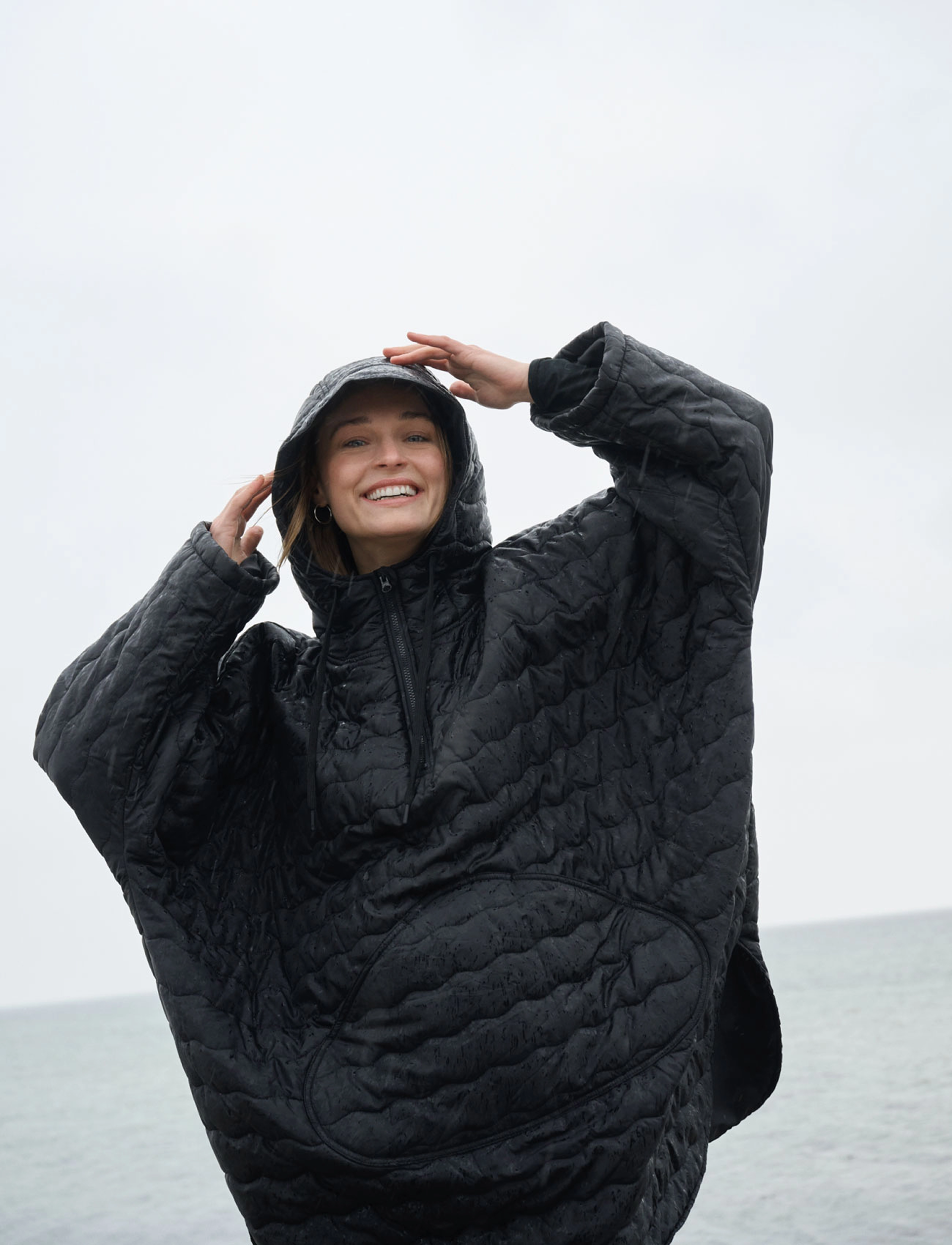 Moshi Moshi Mind - care poncho wr - black - 2