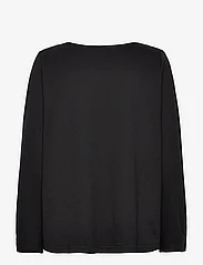 Moshi Moshi Mind - delight top interlock - long-sleeved blouses - black - 1