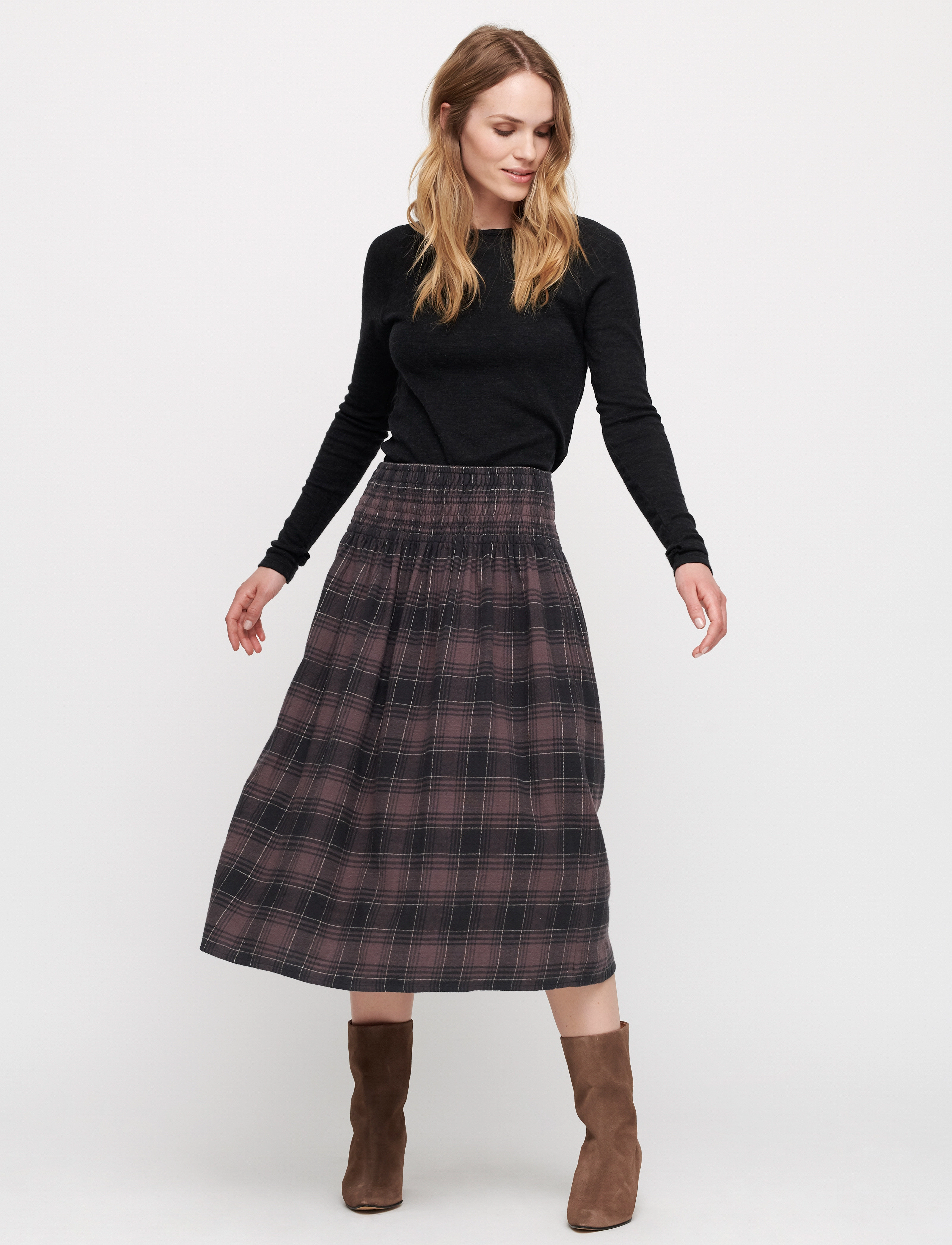 Moshi Moshi Mind - maggie skirt shadow check - shadow check - 2