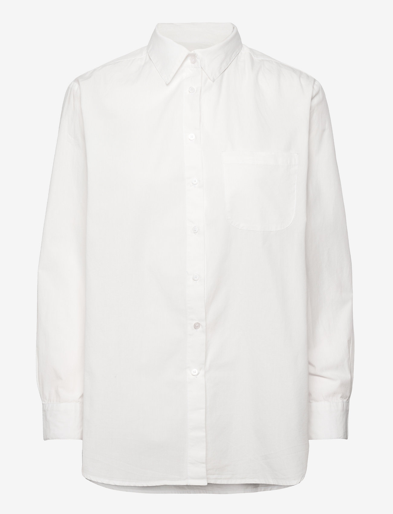 Moshi Moshi Mind - gaia shirt poplin - marškiniai ilgomis rankovėmis - white - 0