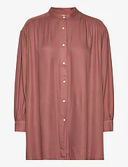 Moshi Moshi Mind - auora shirt twill - long-sleeved shirts - sienna brown - 0