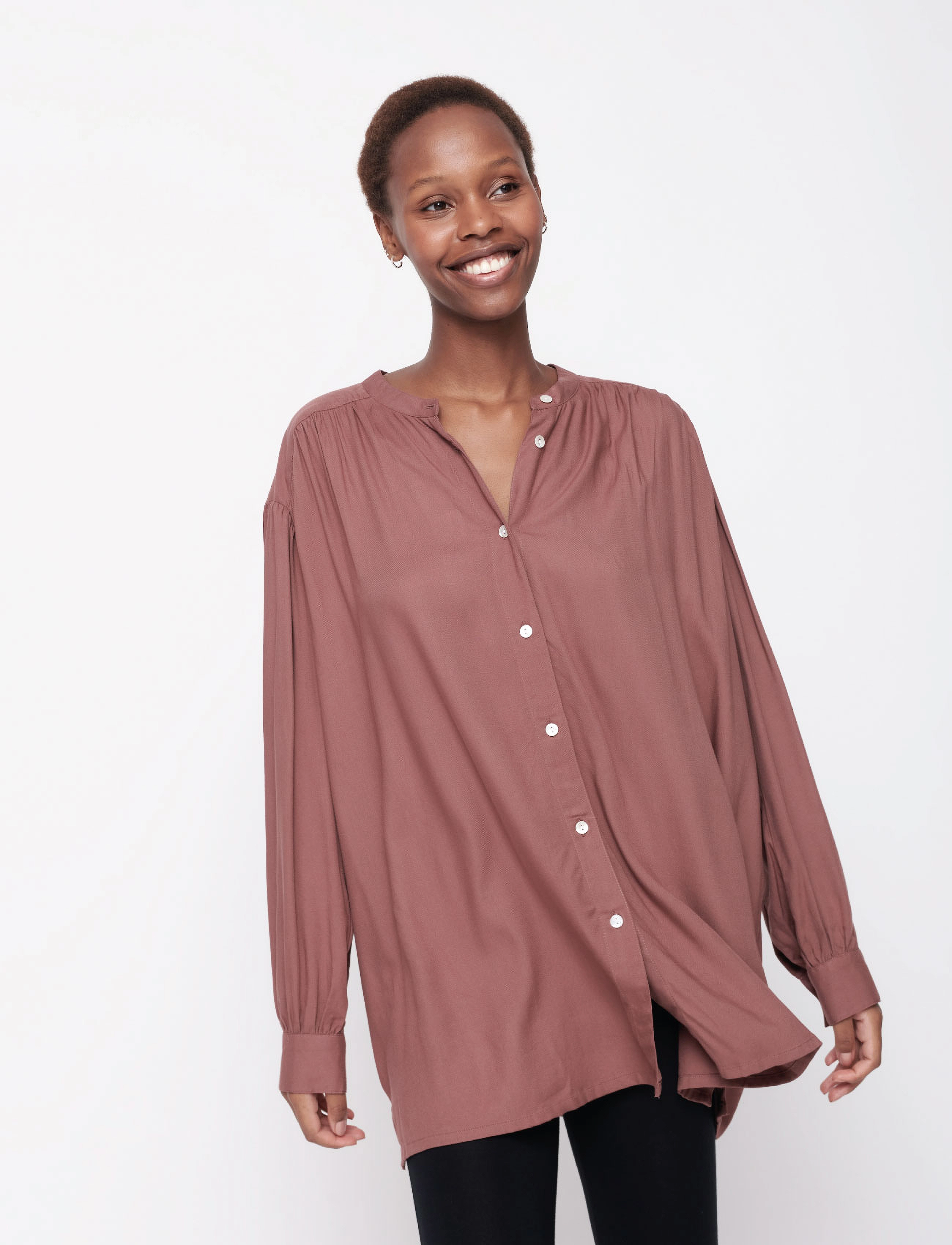 Moshi Moshi Mind - auora shirt twill - sienna brown - 2