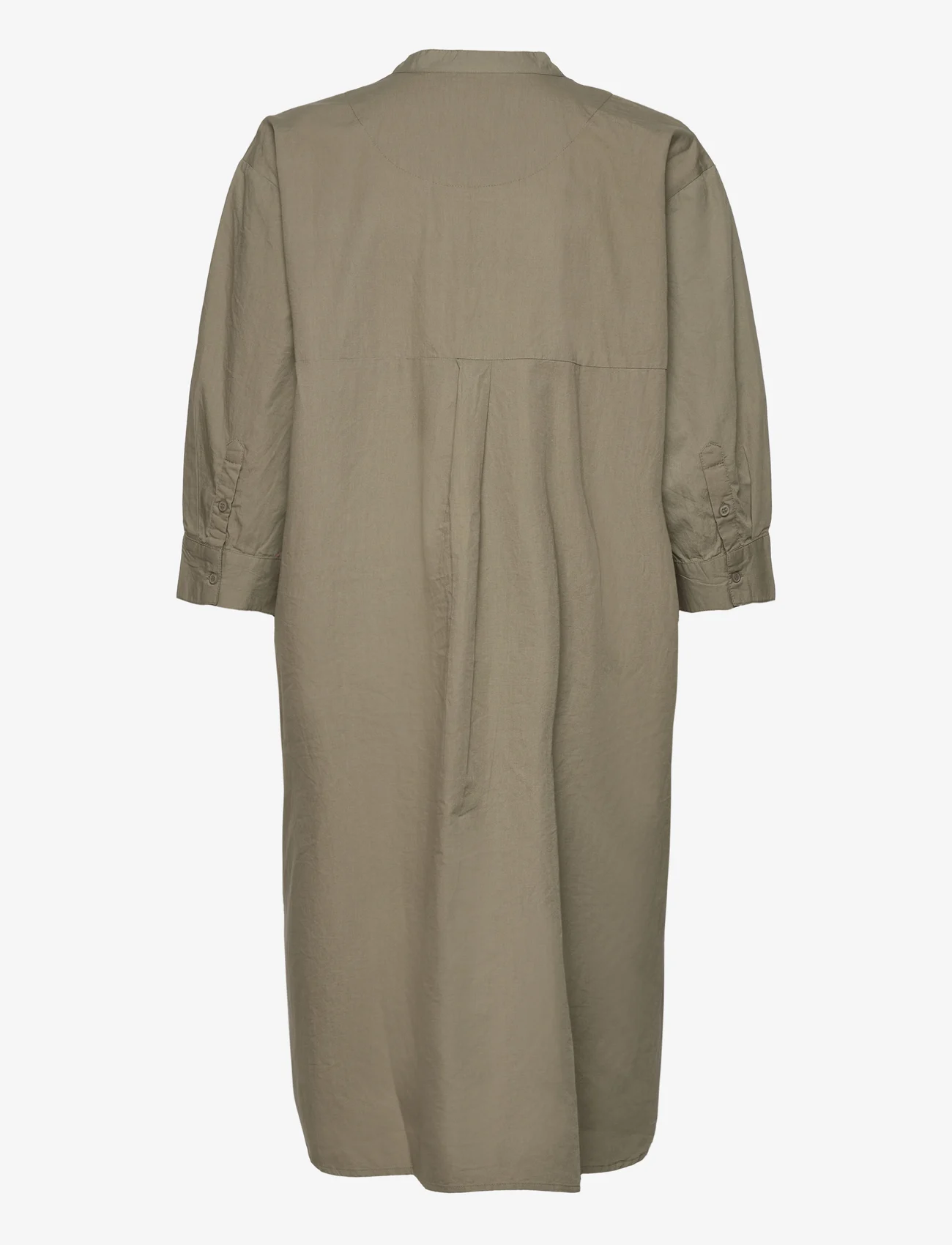 Moshi Moshi Mind - kate shirtdress poplin - marškinių tipo suknelės - sage gray - 1