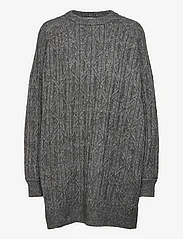 Moshi Moshi Mind - vision knit cable - tröjor - dark grey melange - 0