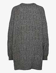 Moshi Moshi Mind - vision knit cable - sweaters - dark grey melange - 1