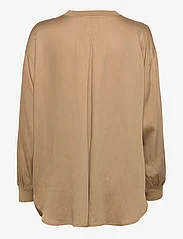 Moshi Moshi Mind - golden top silky - long-sleeved blouses - warm sand - 1