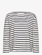 blessed sweatshirt stripe - ECRU/NAVY