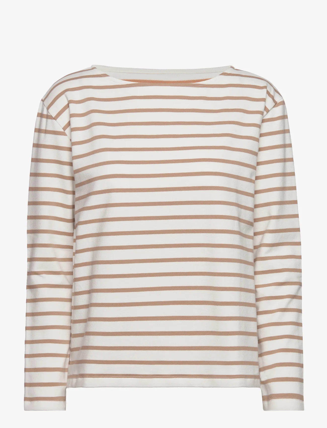 Moshi Moshi Mind - blessed sweatshirt stripe - long-sleeved tops - ecru / warm sand - 1