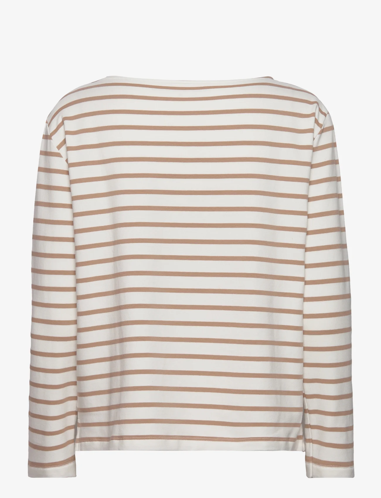 Moshi Moshi Mind - blessed sweatshirt stripe - langærmede toppe - ecru / warm sand - 1
